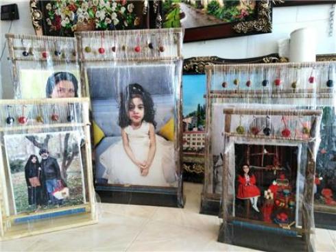 تابلو فرش ماشینی سنتی روی دار قالی