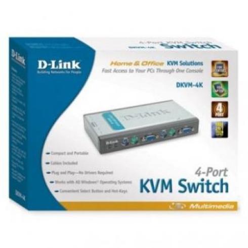 سوئیچ kvm چهار پورت مدل D-Link Switch Kvm