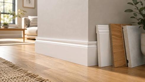 فروش مستقیم قرنیز MDF روکش PVC در طرح و رنگ متنوع