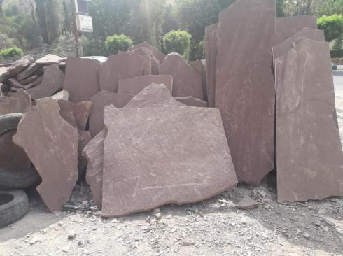 نصب سنگ لاشه سنگ ورقه ای