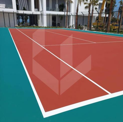 ساخت زمین تنیس هارد کورت فضای روباز