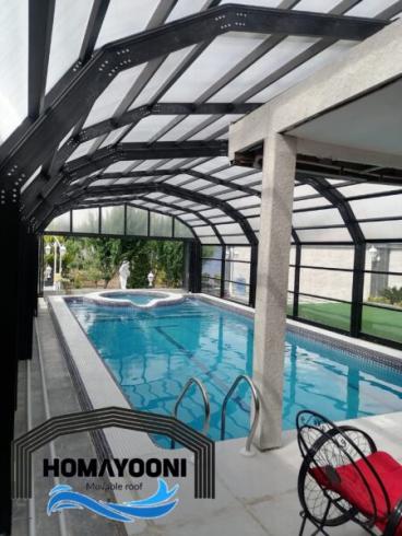 سقف متحرک استخر سقف متحرک المینیومی در ملارد