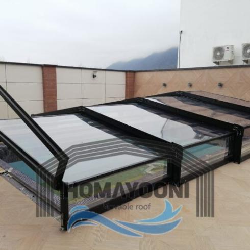 سقف متحرک استخر سقف متحرک المینیومی در شهریار