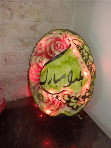 حکاکی هندوانه و میوه آرایی یلدا