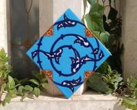 کاشی سنتی هفت رنگ ، تابلو ، گلدسته ، گنبد ، عکس دیجیتال