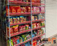 قفسه ثابت/ قفسه متحرک چرخدار / استند چیپس و پفک