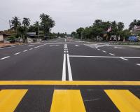 خط کشی خیابان، نقوش جاده، عابر پیاده، رنگ جدول، خط کشی