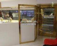 روکش درب و ویترین زواره دور شیشه با ورق استیل