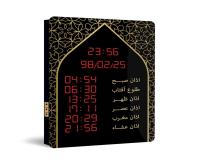 تابلو ساعت اوقات شرعی اذانگو اهل سنت و شیعه مدل طومار