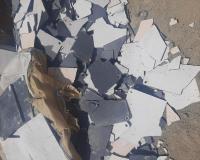 ضایعات صفحه نسوز کارکرده صفحه نسوز شکسته