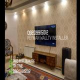 نصاب نصب پایه براکت دیواری تلویزیون روی دیوار