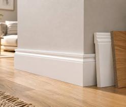 فروش مستقیم قرنیز MDF روکش PVC در طرح و رنگ متنوع