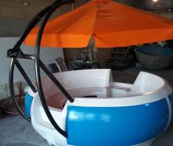 قایق موتوری گرد هشت نفره فایبرگلاس